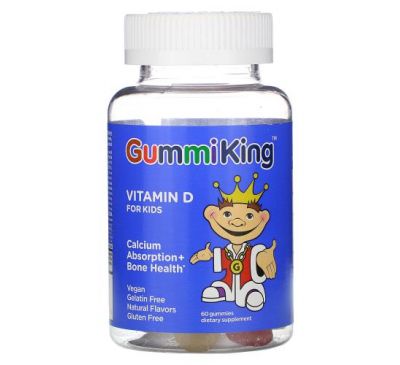 GummiKing, вітамін D для дітей, 60 жувальних мармеладок
