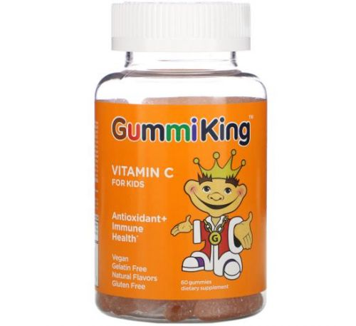 GummiKing, вітамін С для дітей, 60 жувальних мармеладок