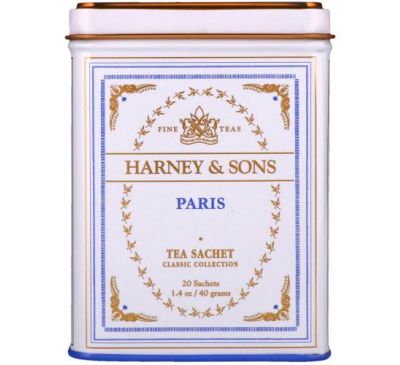Harney & Sons, Fine Teas, «Паризький чай», 20 пакетиків, 40 г (1,4 унцій)