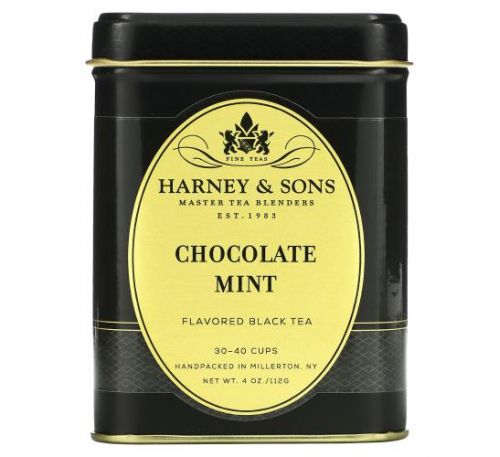Harney & Sons, чорний чай, шоколад і м’ята, 113 г (4 унції)