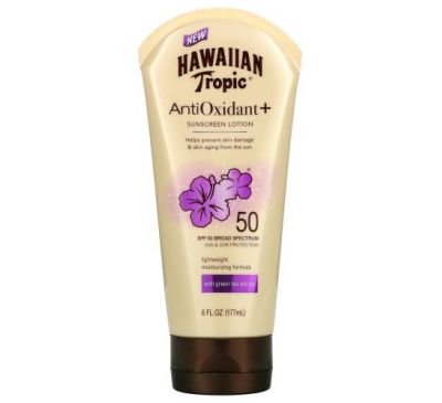 Hawaiian Tropic, AntiOxidant+ Sunscreen Lotion, SPF 50, 6 fl oz (177 ml)