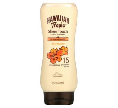 Hawaiian Tropic, Sheer Touch, Lotion Sunscreen, Ultra Radiance, SPF 15, 8 oz (236 ml)