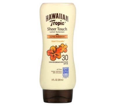 Hawaiian Tropic, Sheer Touch, Lotion Sunscreen, Ultra Radiance, SPF 30, 8 oz (236 ml)