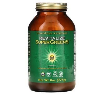 HealthForce Superfoods, Revitalize Super Greens, 8 oz (227 g)