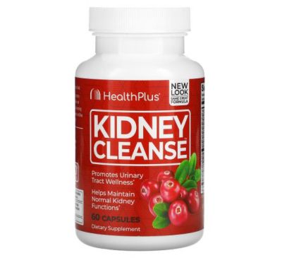 Health Plus, Kidney  Cleanse, засіб для очищення нирок, 60 капсул