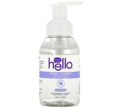 Hello, Пенящееся средство для мытья рук, лаванда и эвкалипт, 295 мл (10 жидк. Унций)