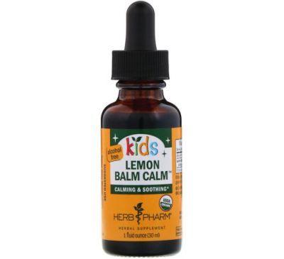Herb Pharm, Lemon Balm Calm, заспокійливий сироп для дітей з мелісою лікарською, без спирту, 30 мл (1 рідк. унція)