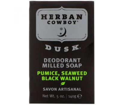 Herban Cowboy, Deodorant Milled Soap, Dusk, 5 oz (140 g)