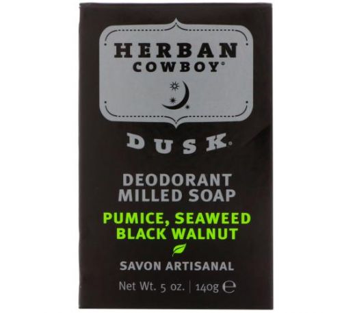 Herban Cowboy, Deodorant Milled Soap, Dusk, 5 oz (140 g)