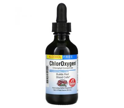 Herbs Etc., ChlorOxygen, концентрат хлорофілу, без спирту, 59 мл (2 рідк. унції)