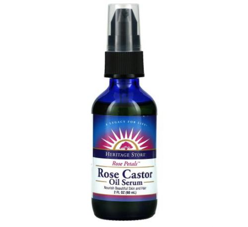 Heritage Store, Rose Castor Oil Serum, 2 fl oz (60 ml)