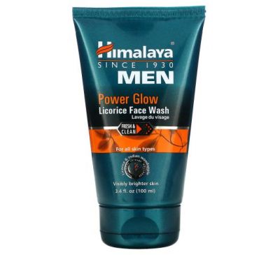 Himalaya, Men, Power Glow, Licorice Face Wash, 3.4 fl oz (100 ml)
