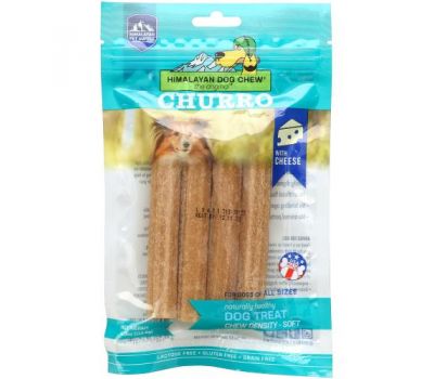 Himalayan Pet Supply, Himalayan Dog Chew, Churro, Soft, With Cheese, 4 oz (113.3 g)