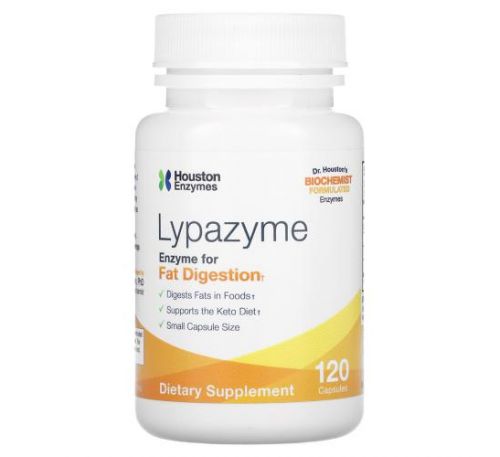 Houston Enzymes, ліпазим, 120 капсул