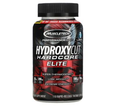 Hydroxycut, Hardcore Elite, 110 термо капсул с быстрым высвобождением