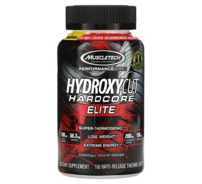 Hydroxycut, Performance Series, Hydroxycut Hardcore, Elite, 100 Rapid-Release Thermo Caps