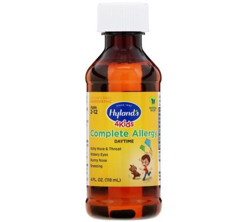 Hyland's, 4 Kids, Complete Allergy, Daytime, 4 fl oz (118 ml)