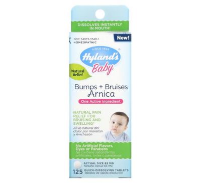 Hyland's, Baby, Bumps + Bruises with Arnica, 125 Quick-Dissolving Tablets