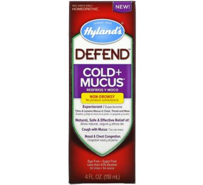 Hyland's, Defend, Cold + Mucus, 4 fl oz (118 ml)