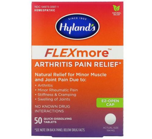 Hyland's, FLEXmore, Arthritis Pain Relief, 50 Quick-Dissolving Tablets