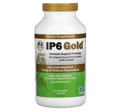 IP-6 International, IP6 Gold, засіб для підтримки імунітету, 240 вегетаріанських капсул