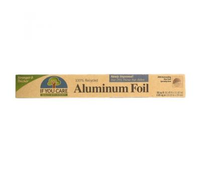 If You Care, 100% Recycled Aluminum Foil, 50 sq ft (52.26 ft x 11.5 in)