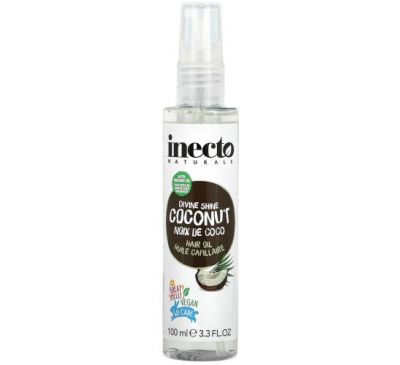 Inecto, Divine Shine Coconut Hair Oil, 3.3 fl oz (100 ml)