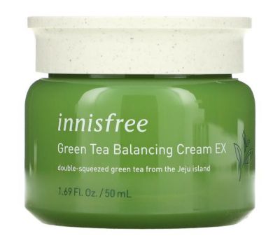 Innisfree, EX, балансувальний крем із зеленим чаєм, 50 мл (1,69 унції)