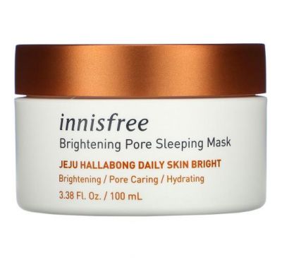 Innisfree, Jeju Hallabong Daily Skin Bright, Brightening Pore Sleeping Mask, 3.38 fl oz (100 ml)