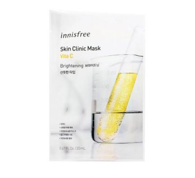 Innisfree, Skin Clinic Beauty Mask, Vita C, Brightening, 1 Sheet, 0.67 fl oz (20 ml)