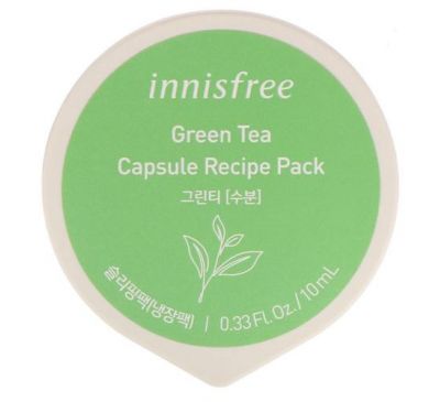 Innisfree, маска для обличчя у вигляді капсул, зелений чай, 10 мл (0,33 рідк. унції)