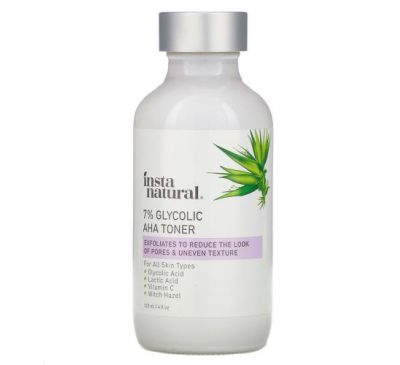 InstaNatural, тонер з 7 % гліколевою кислотою, 120 мл (4 рідк. унції)