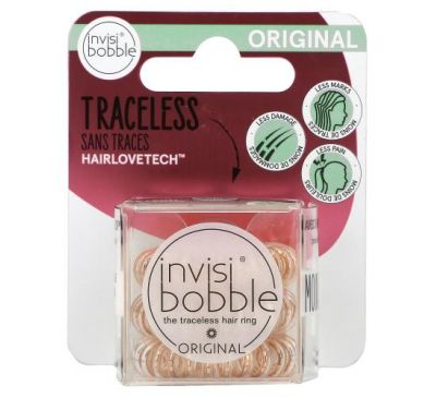Invisibobble, Original, Traceless Hair Ring, Bronze Me Pretty, 3 Pack