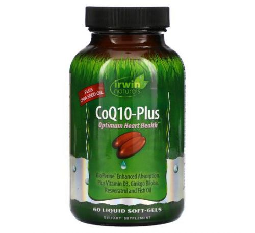 Irwin Naturals, CoQ10-Plus, 60 Liquid Soft-Gels
