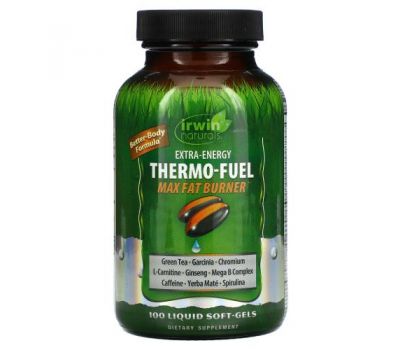 Irwin Naturals, Extra-Energy Thermo-Fuel Max Fat Burner, 100 мягких таблеток