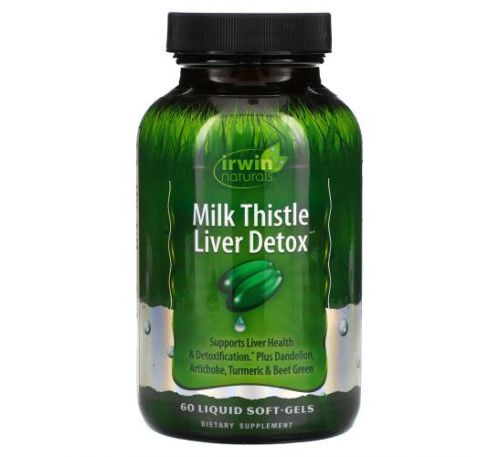 Irwin Naturals, Milk Thistle Liver Detox, 60 Liquid Soft-Gels