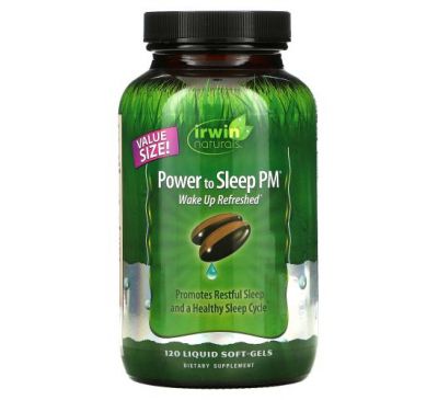 Irwin Naturals, Power to Sleep PM, 120 Liquid Soft-Gels