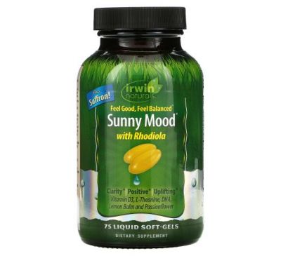 Irwin Naturals, Sunny Mood, 75 мягких желатиновых капсул с жидкостью