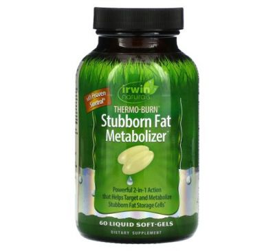 Irwin Naturals, Thermo-Burn Stubborn Fat Metabolizer, 60 Liquid Soft-Gels