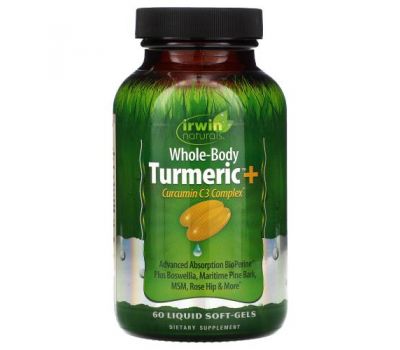 Irwin Naturals, Whole-Body Turmeric+, 60 Liquid Soft-Gels