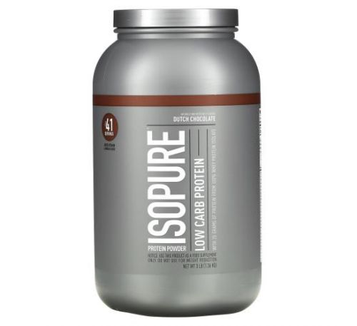 Isopure, Low Carb Protein Powder, Dutch Chocolate, 3 lb (1361 g)