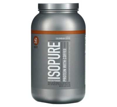 Isopure, Protein Powder with Coffee, Colombian Coffee, 3 lb (1361 g)