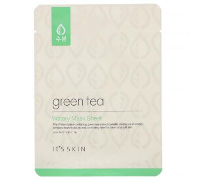 It's Skin, Green Tea, Watery Beauty Mask Sheet, 1 Sheet, 17 g