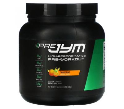 JYM Supplement Science, Pre JYM, High Performance Pre-Workout, Tangerine, 1.1 lbs (500 g)