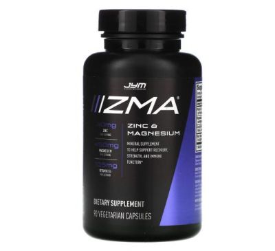 JYM Supplement Science, ZMA, цинк и магний, 90 вегетарианских капсул