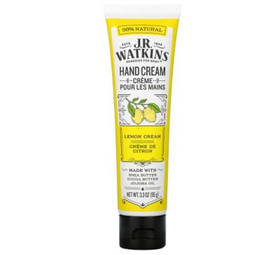 J R Watkins, Hand Cream, Lemon Cream, 3.3 oz (95 g)