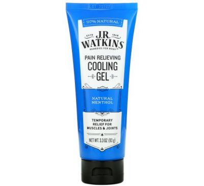 J R Watkins, Pain Relieving Cooling Gel, Natural Menthol, 3.3 oz (93 g)