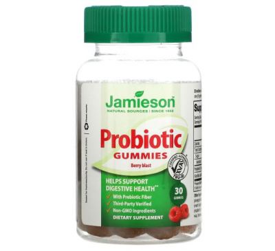 Jamieson Natural Sources, Probiotic Gummies, 5 Billion CFU, Berry Blast, 30 Gummies
