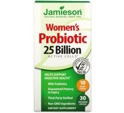 Jamieson Natural Sources, Women's Probiotic, 25 Billion, 30 Vegetarian Capsules