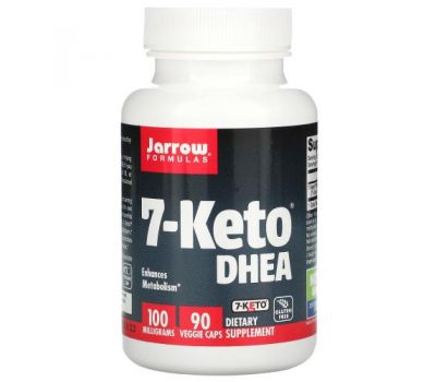 Jarrow Formulas, 7-Keto, ДГЭА, 100 мг, 90 вегетарианских капсул
